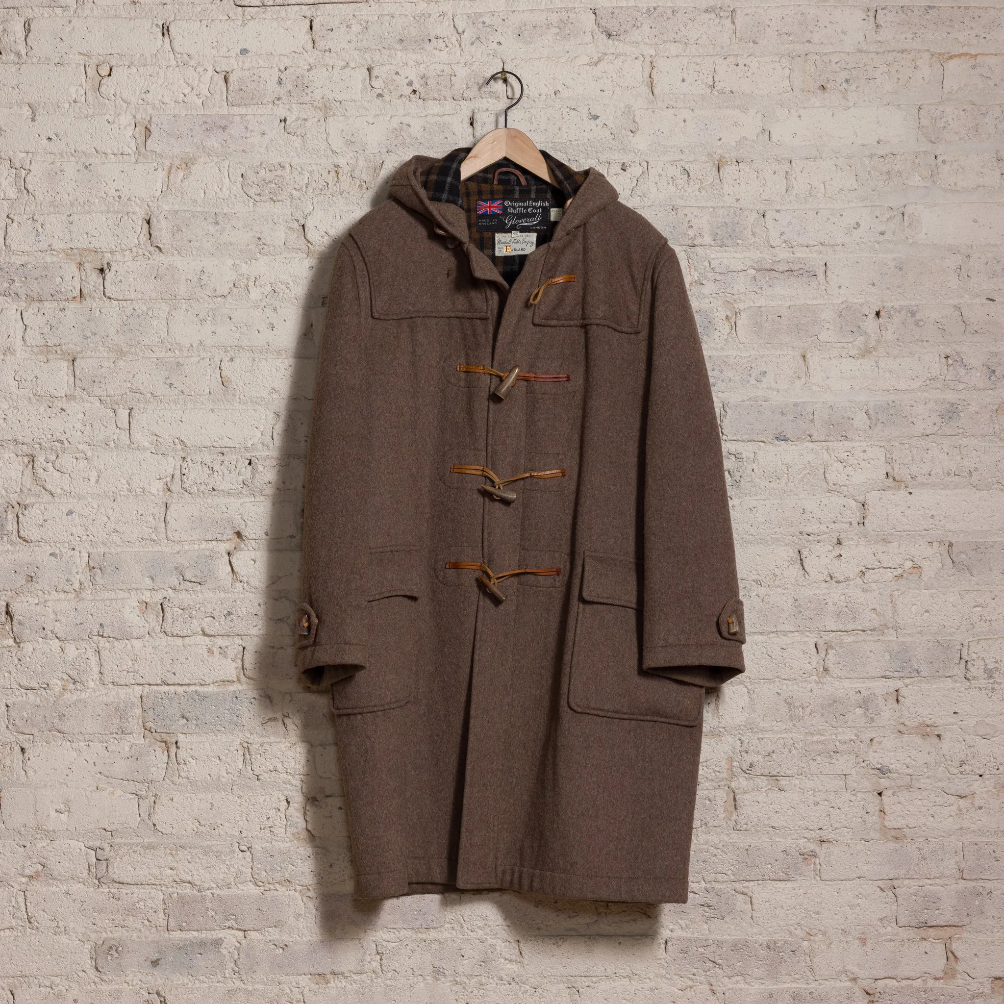 1960's Gloverall Wool Toggle Coat in Brown