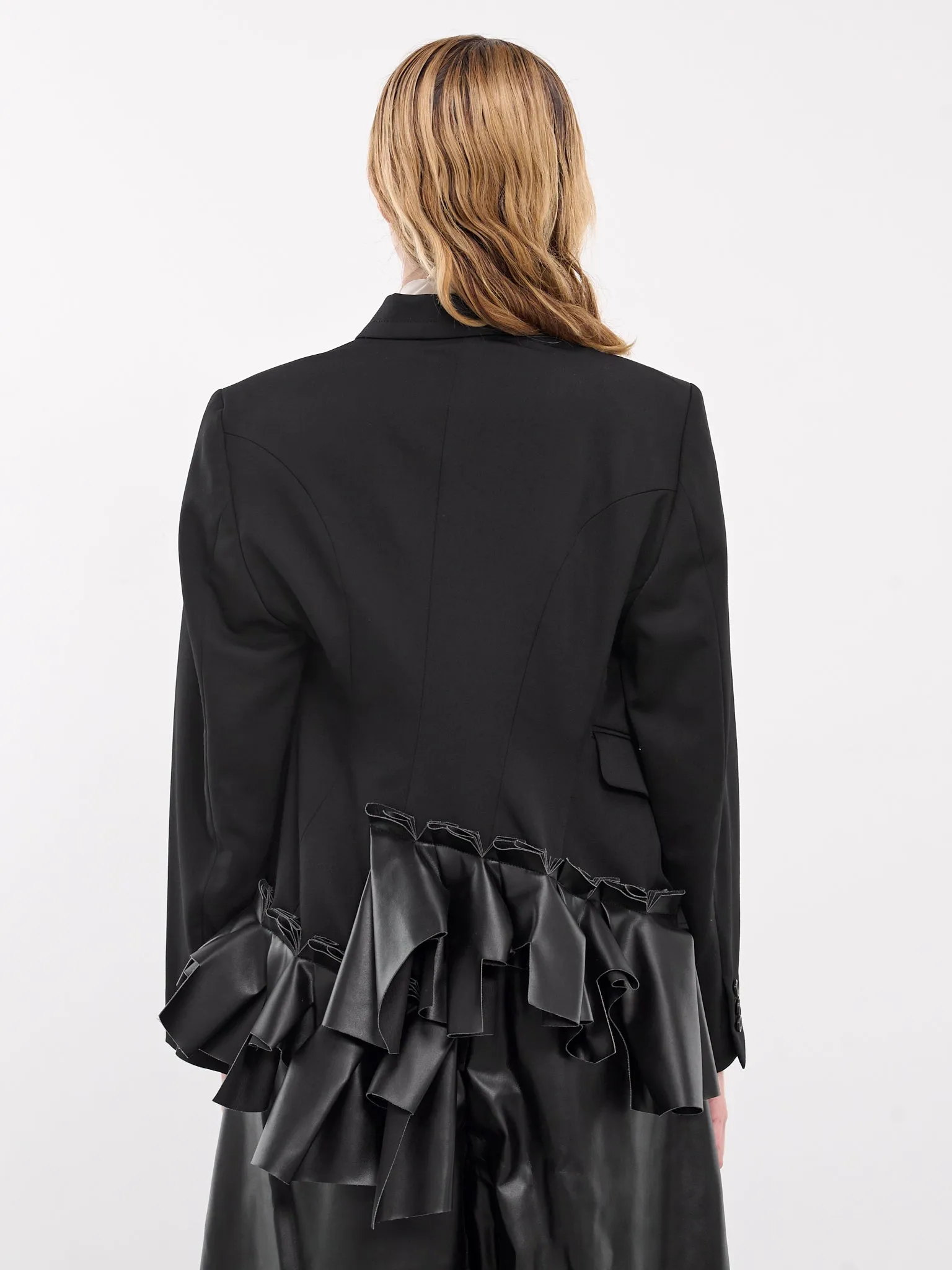 Asymmetric Paneled Blazer (GN-J010-051-BLACK)