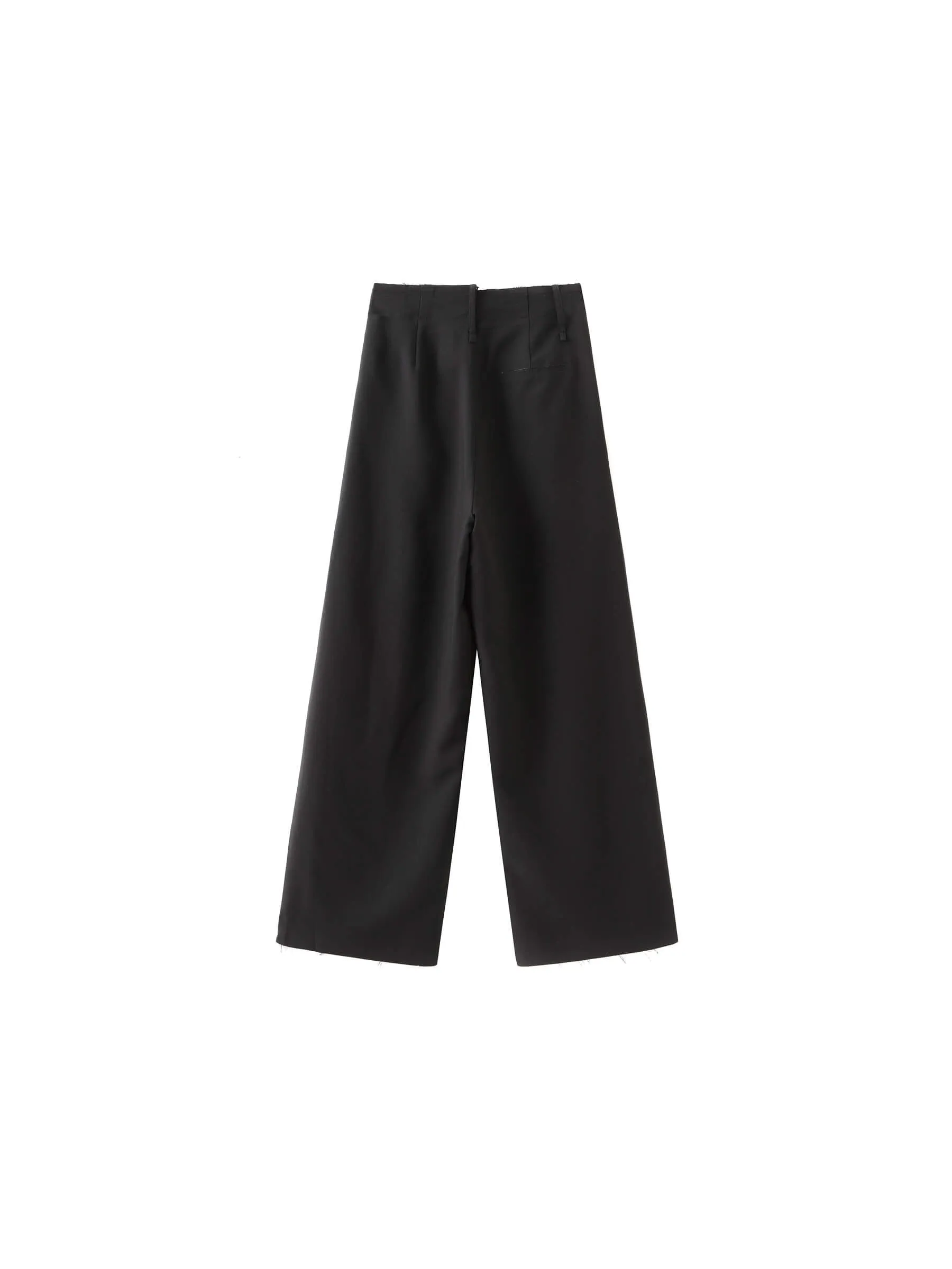 Asymmetric Waistband Tailored Trousers