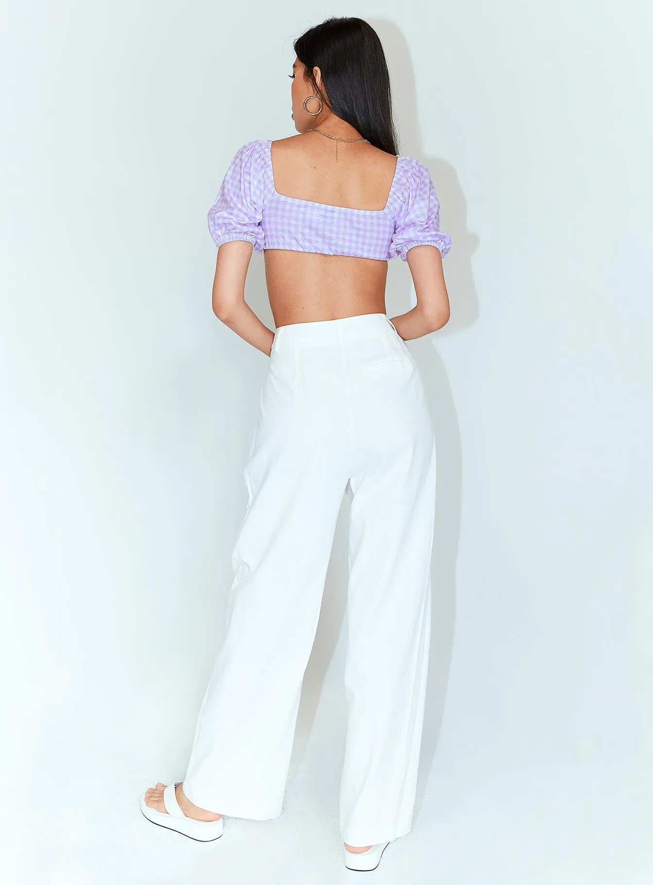 Ayla Linen Pants White Tall