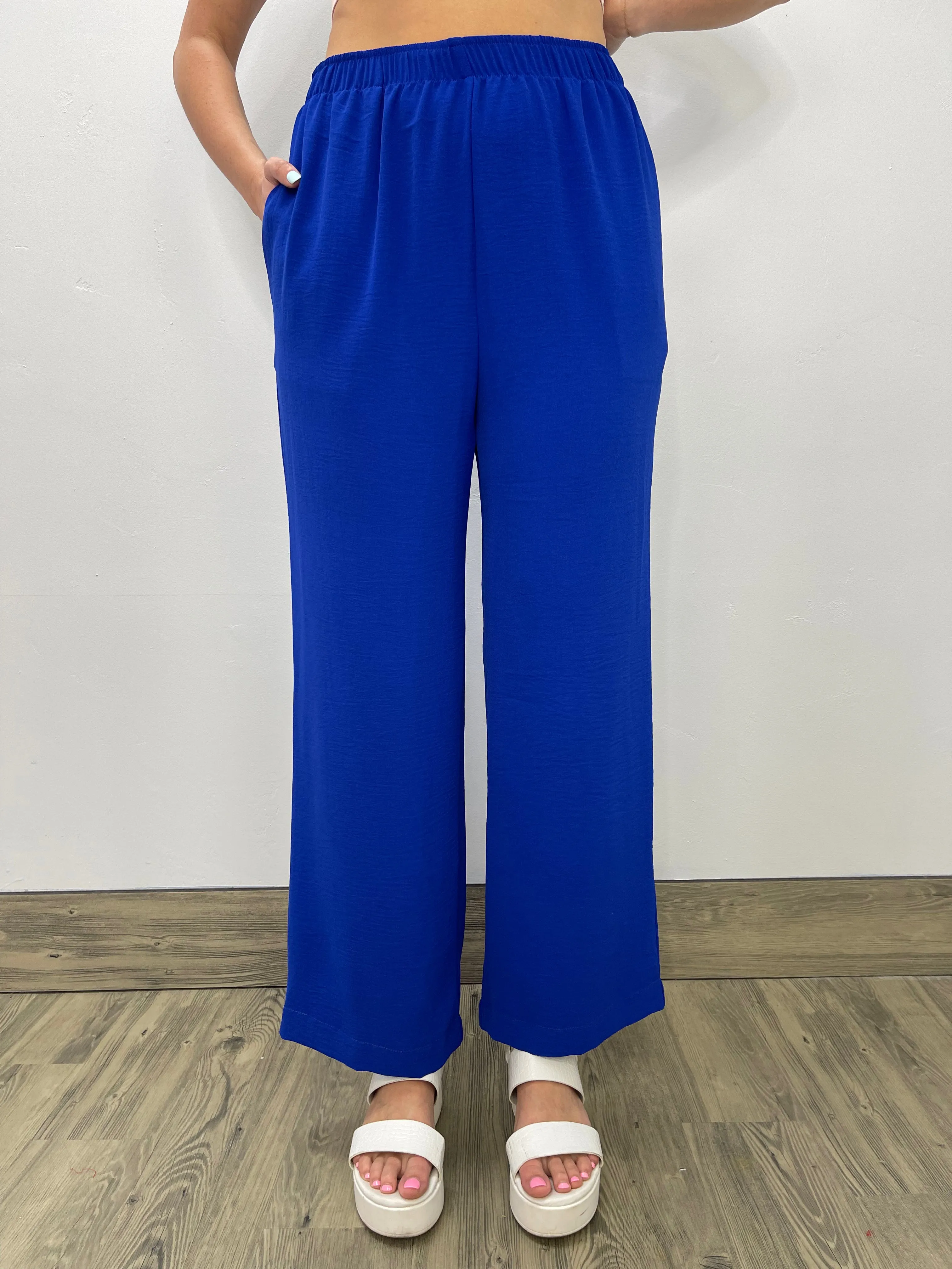 Blue Straight Leg Pant