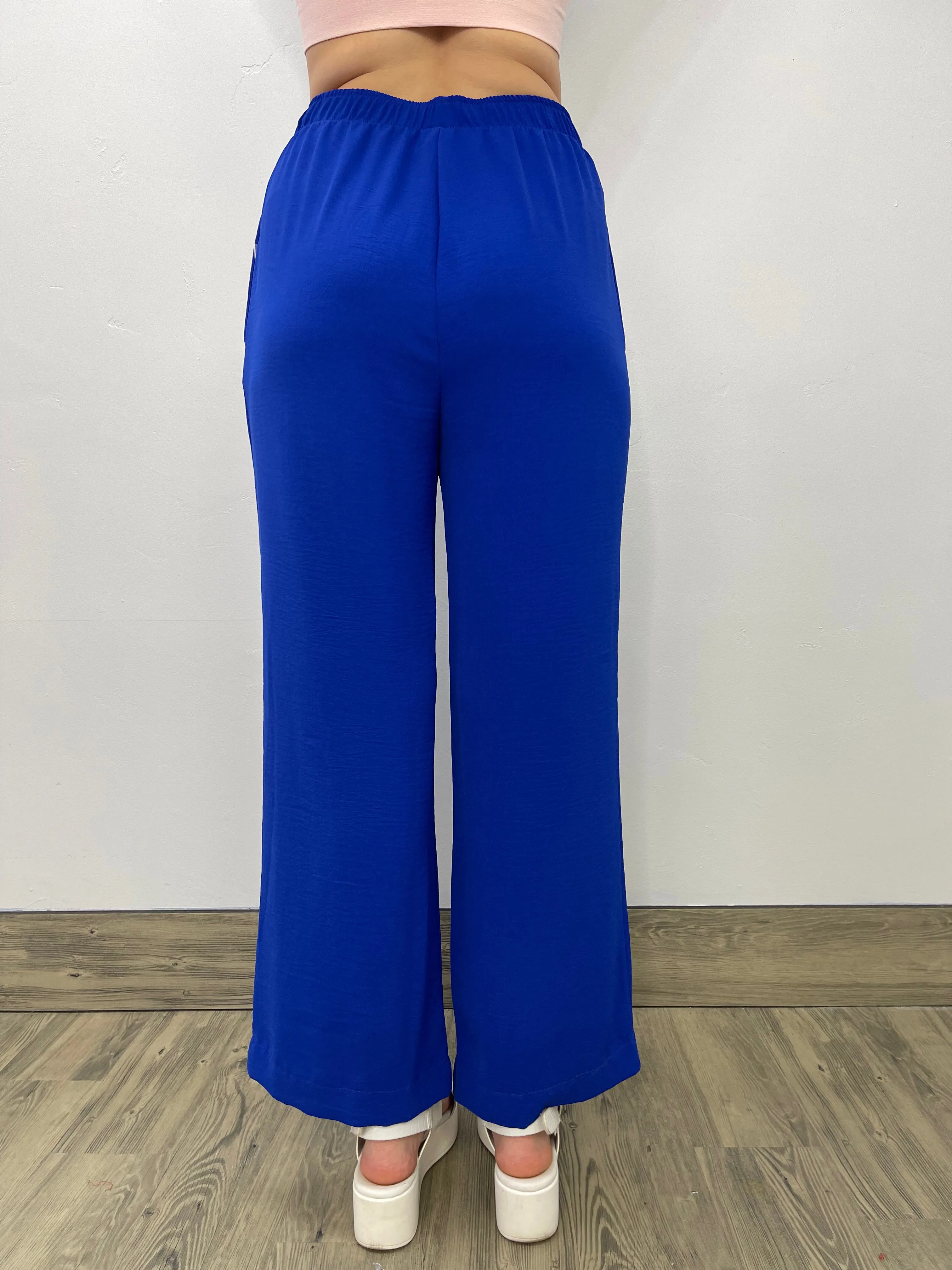 Blue Straight Leg Pant