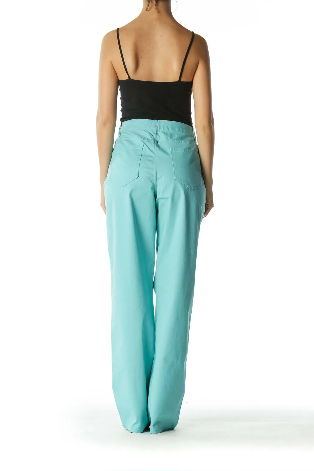 Blue Turquoise Straight Leg Pants