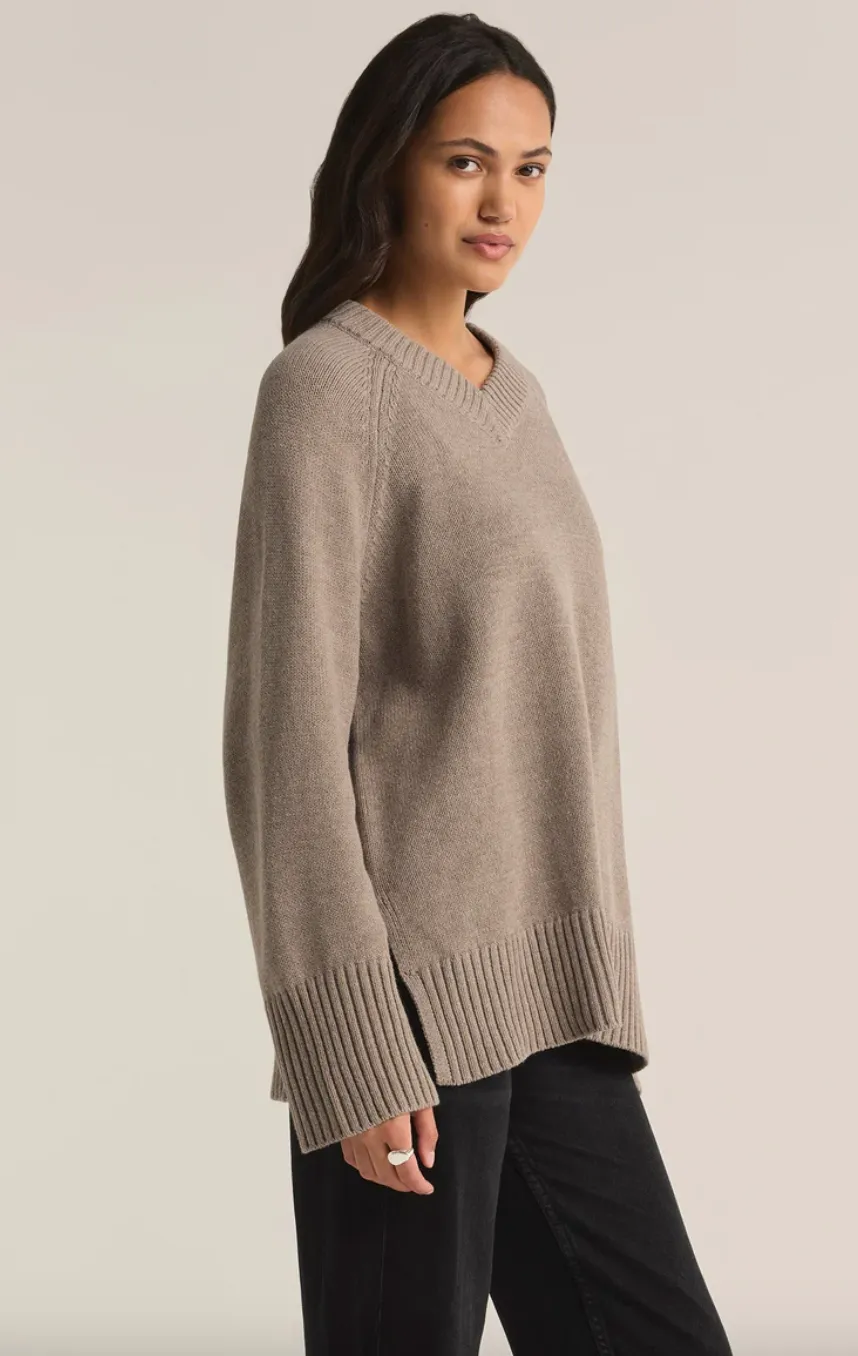 boulevard v-neck cozy sweater