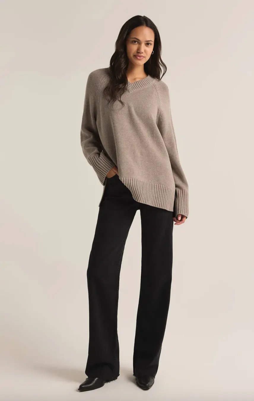 boulevard v-neck cozy sweater