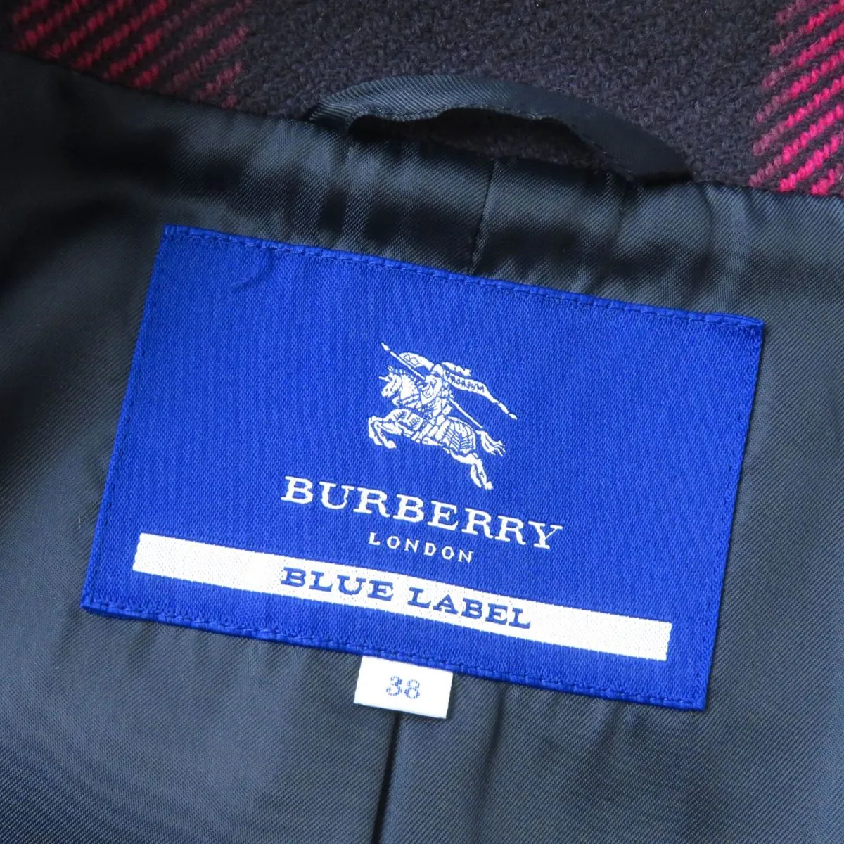 Burberry Blue Label Wool Coat Pink Size 38