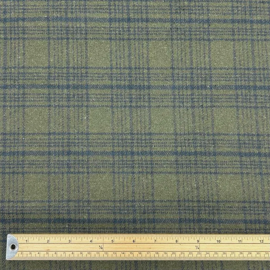 Busy Tartan Wool Blend Fabric