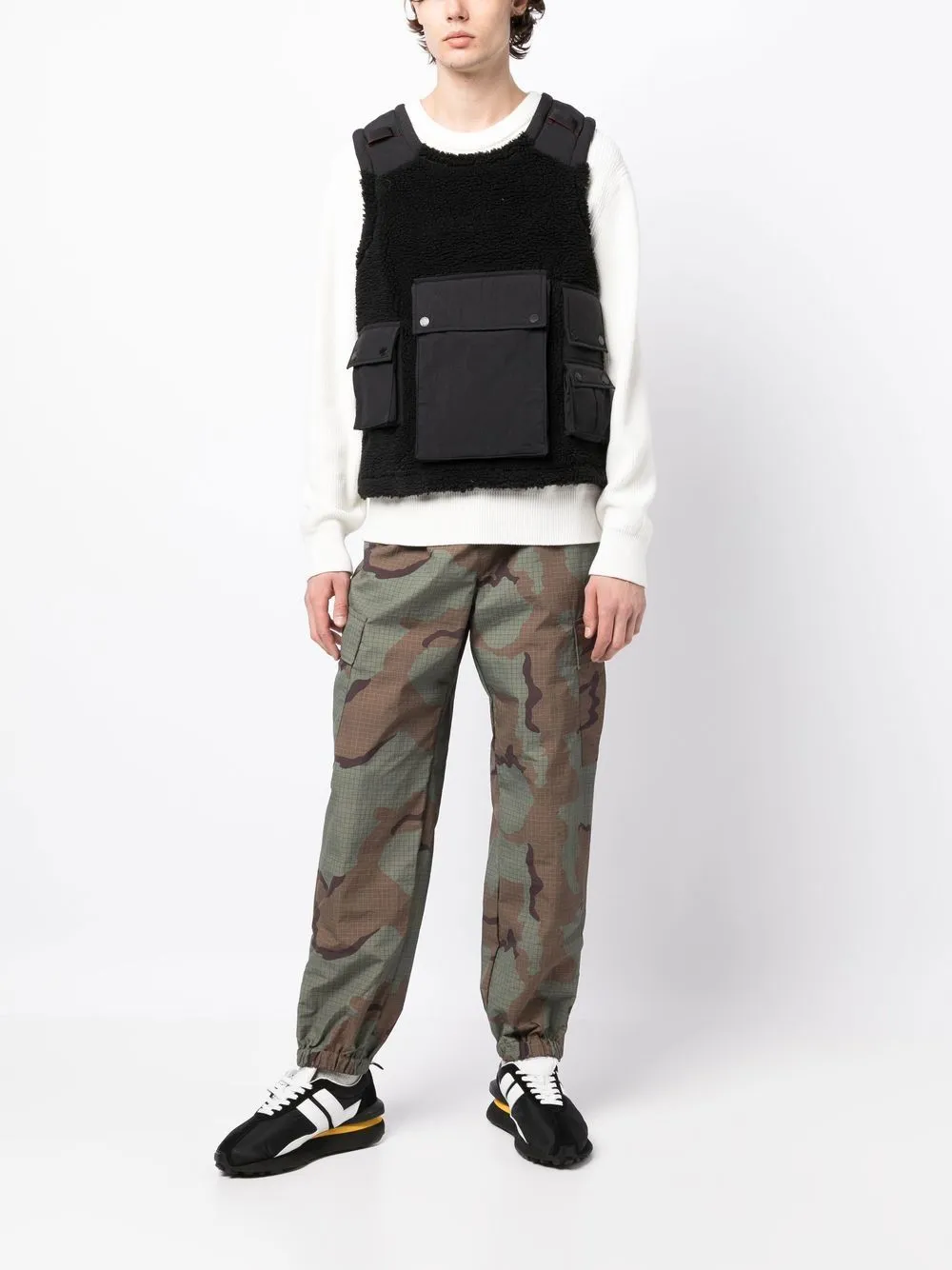 Camouflage-Print Jogger Pants