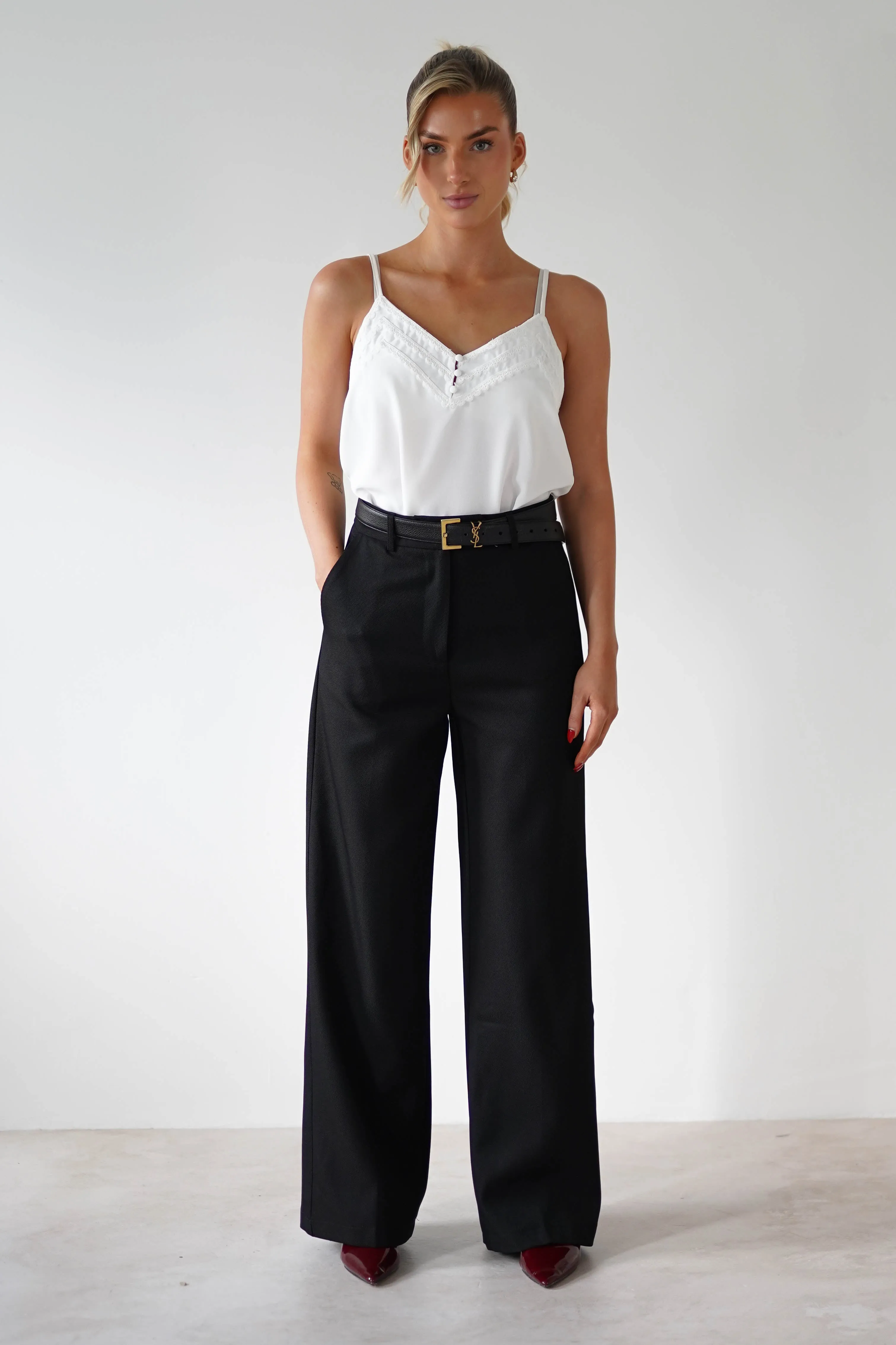 Carey Tailored Pants | Black