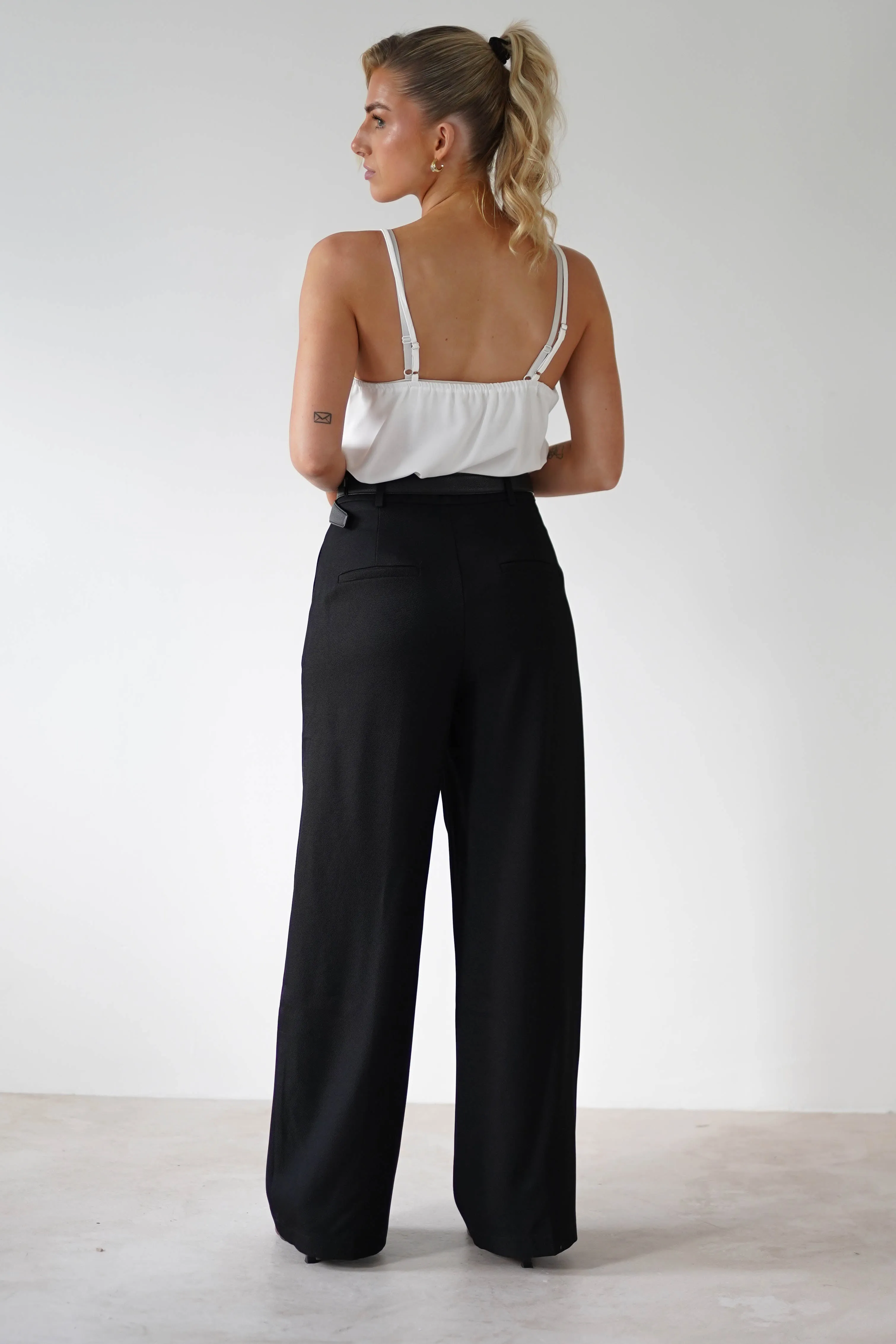 Carey Tailored Pants | Black