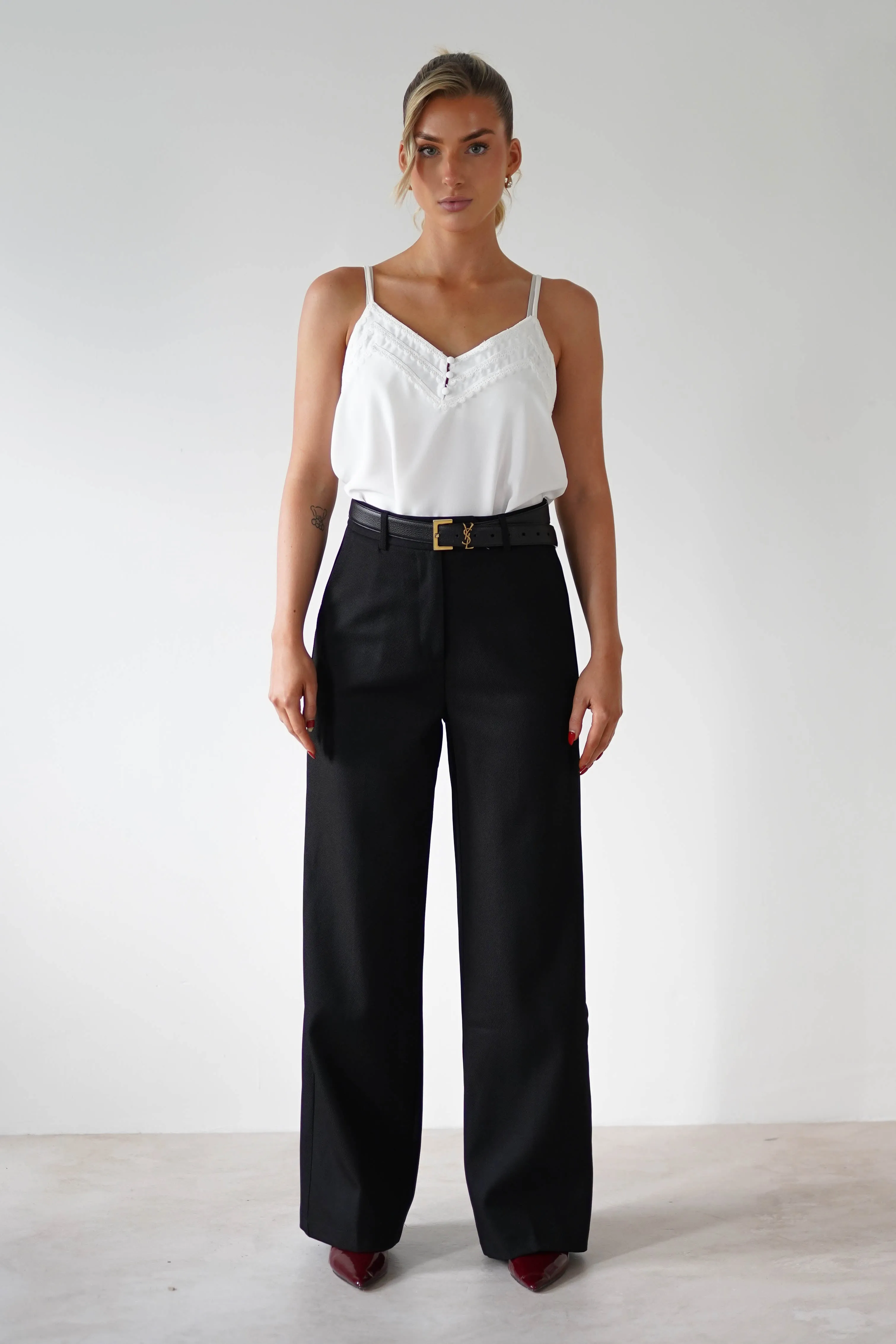 Carey Tailored Pants | Black