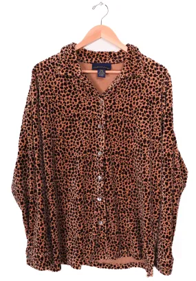 Charters Club Leopard Print Button Up Jacket