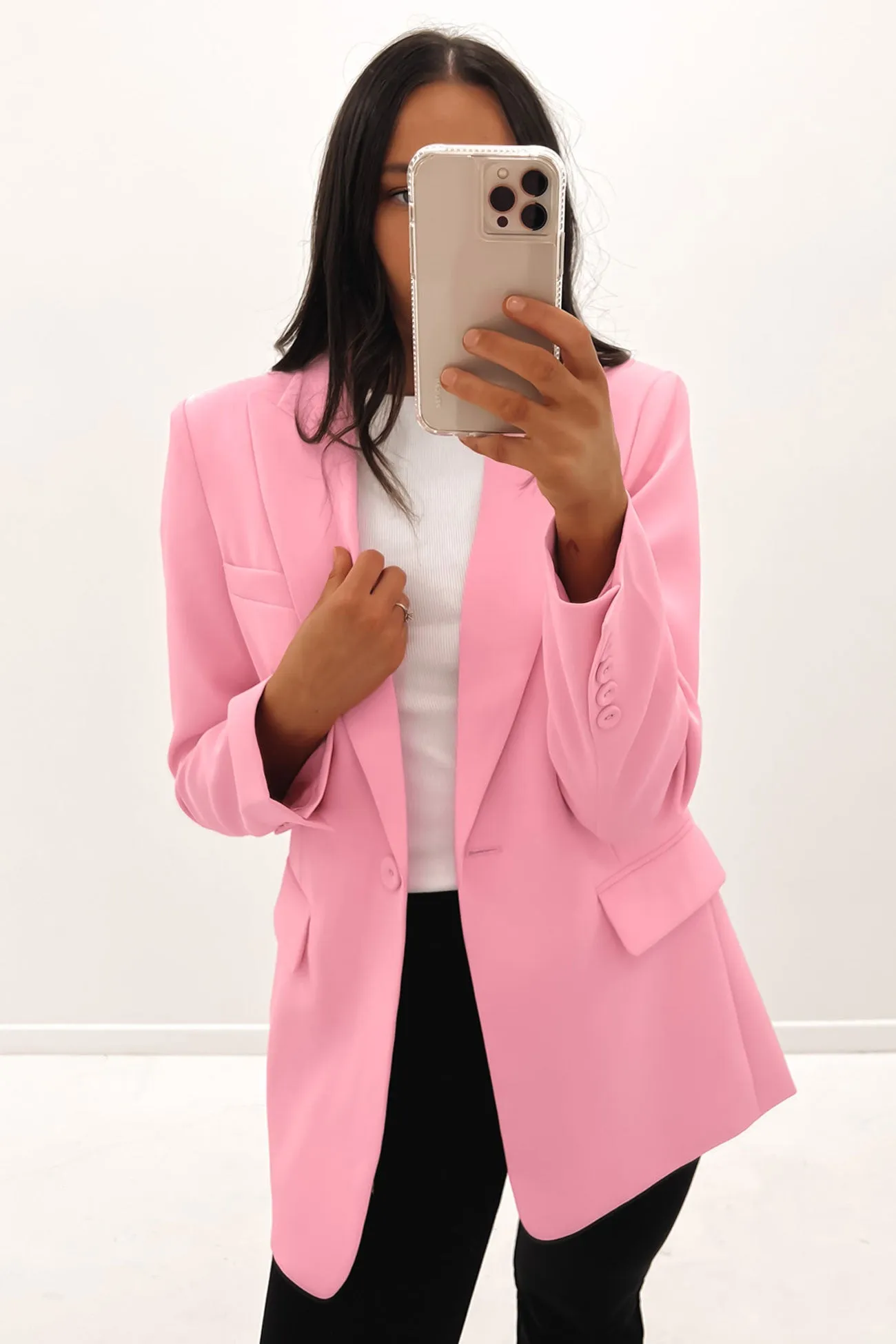 Chasing Sunsets Blazer Pink