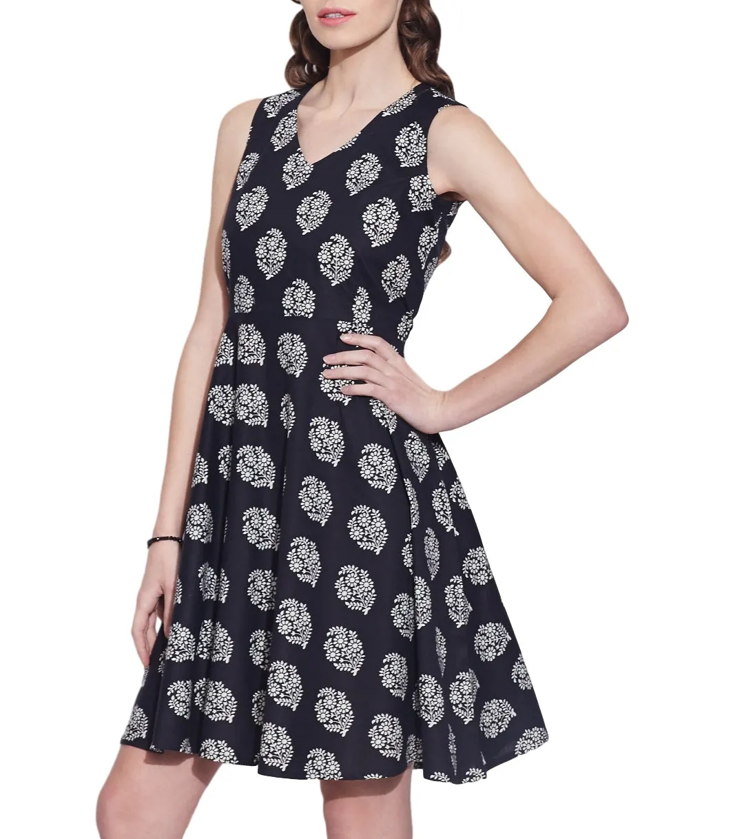 Clothes For Women Cotton Printed Dress,Machine Washable,W-CPD36-1609, Size-36 Inch