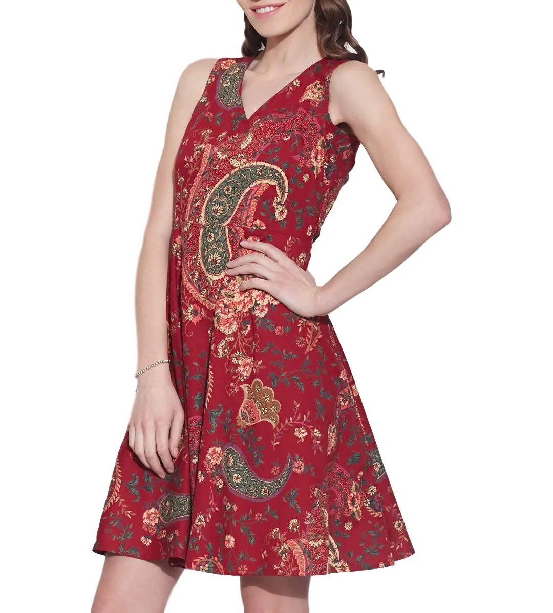 Clothes For Women Cotton Printed Dress,Machine Washable,W-CPD40-1610, Size-40 Inch