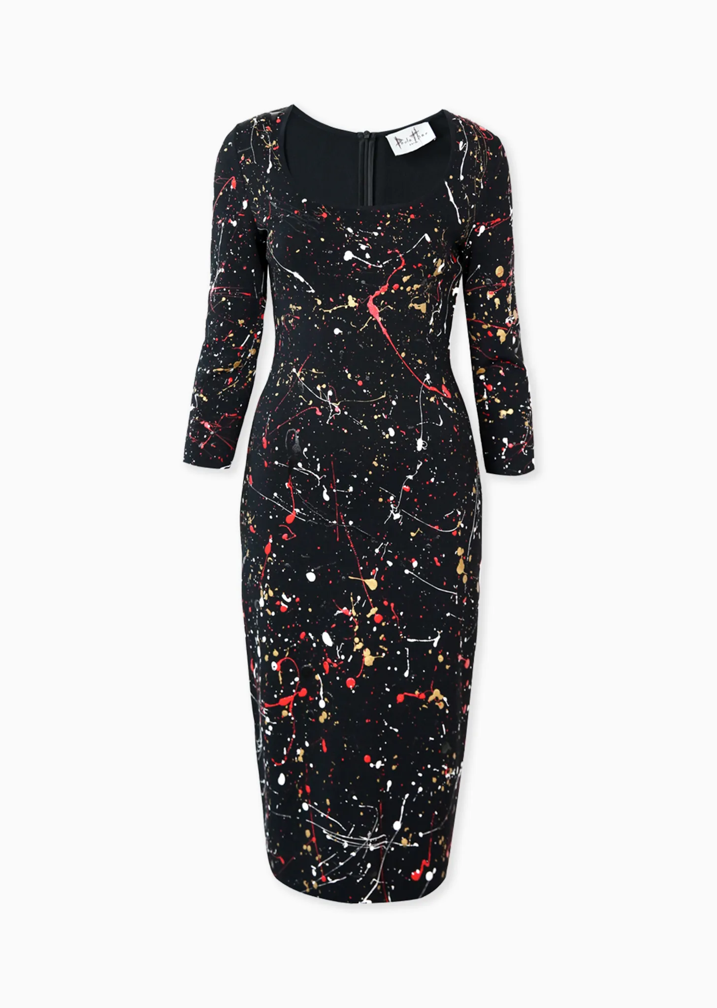 Collette - One of a Kind, Long Sleeve Paint Splatter Dress