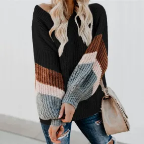 Colorful V - Neck Sweater