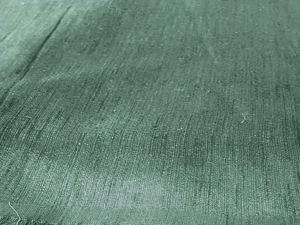 Dusty Green Plain Bangalore Raw Silk Fabric