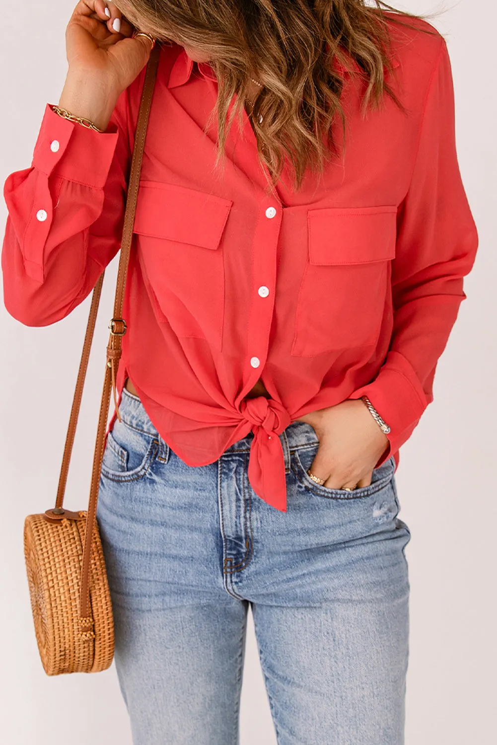 Flap Pocket Button Up Shirt