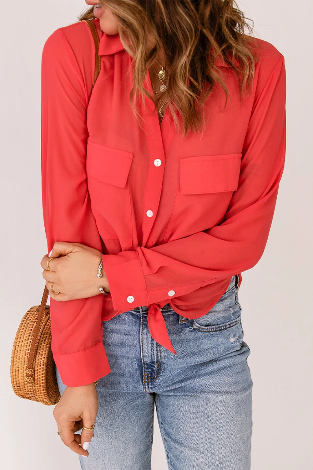 Flap Pocket Button Up Shirt