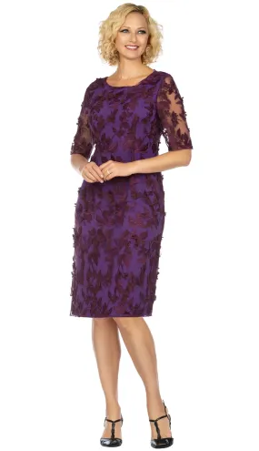 Giovanna Dress D1539C-Eggplant