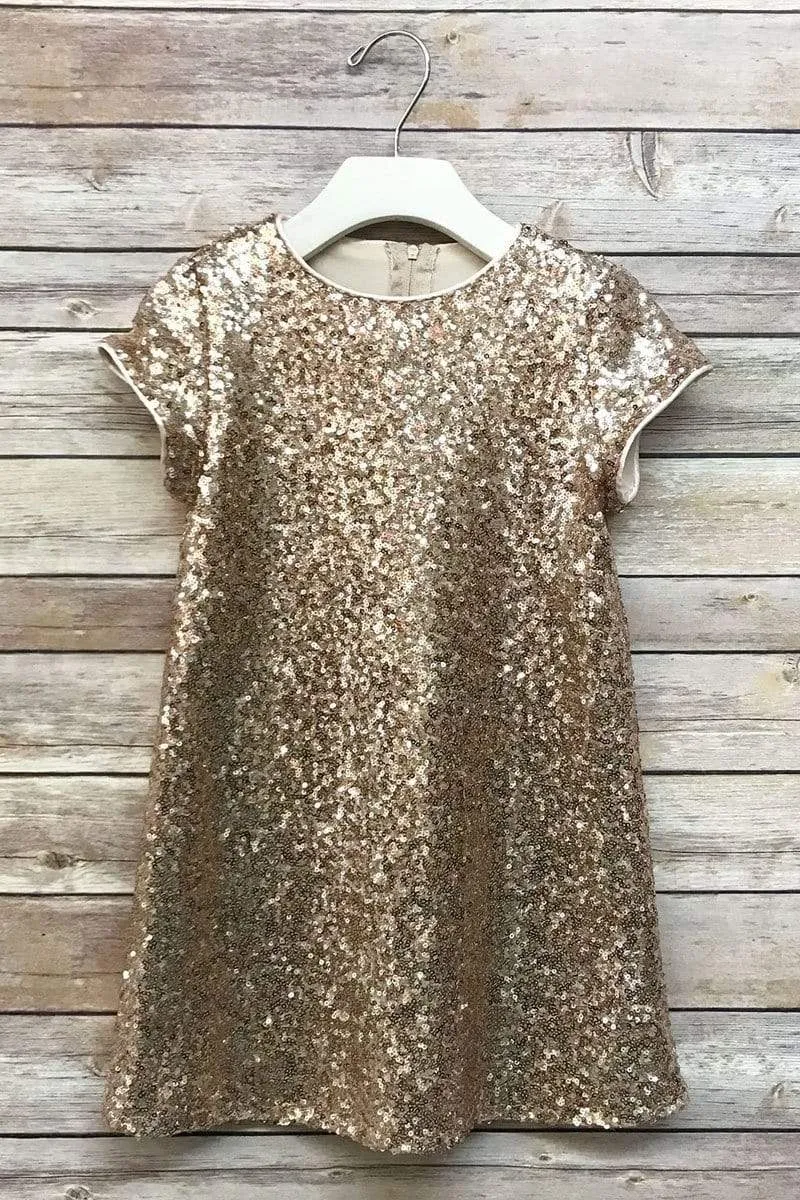 Glamorous Sequin Shift Dress Navy