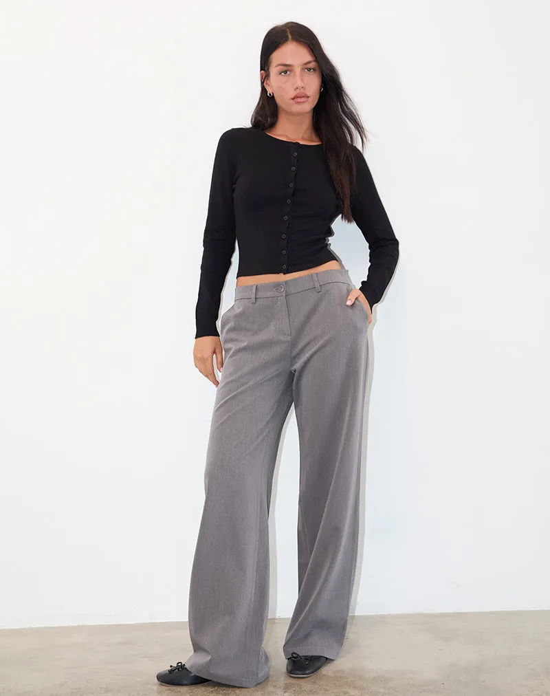 Halda Wide Leg Trouser in Charcoal