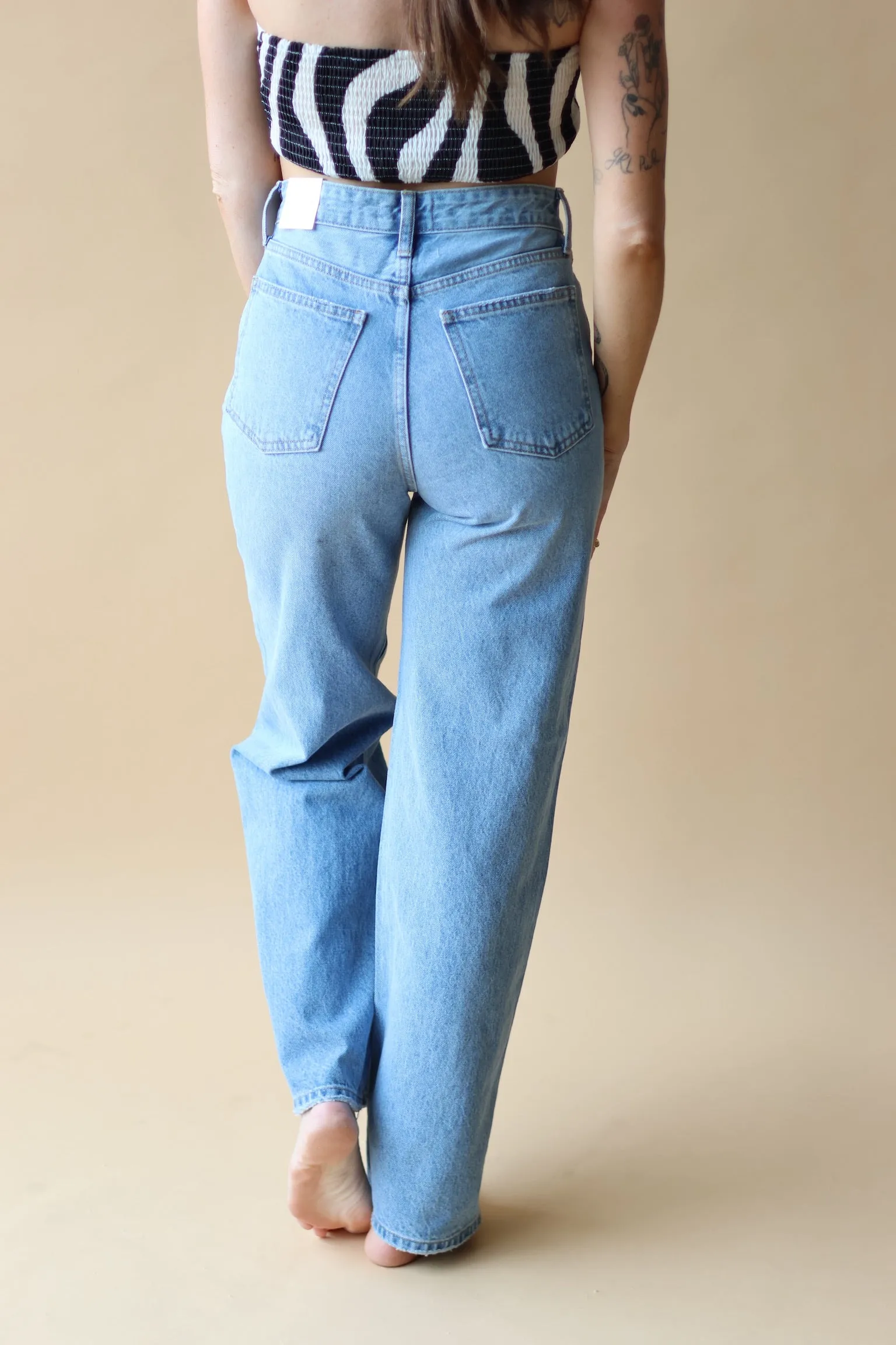 HIGH WAISTED SKATER JEAN