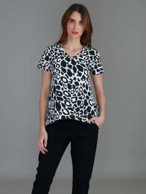 Katherine Leopard Print Short Sleeve T Shirt