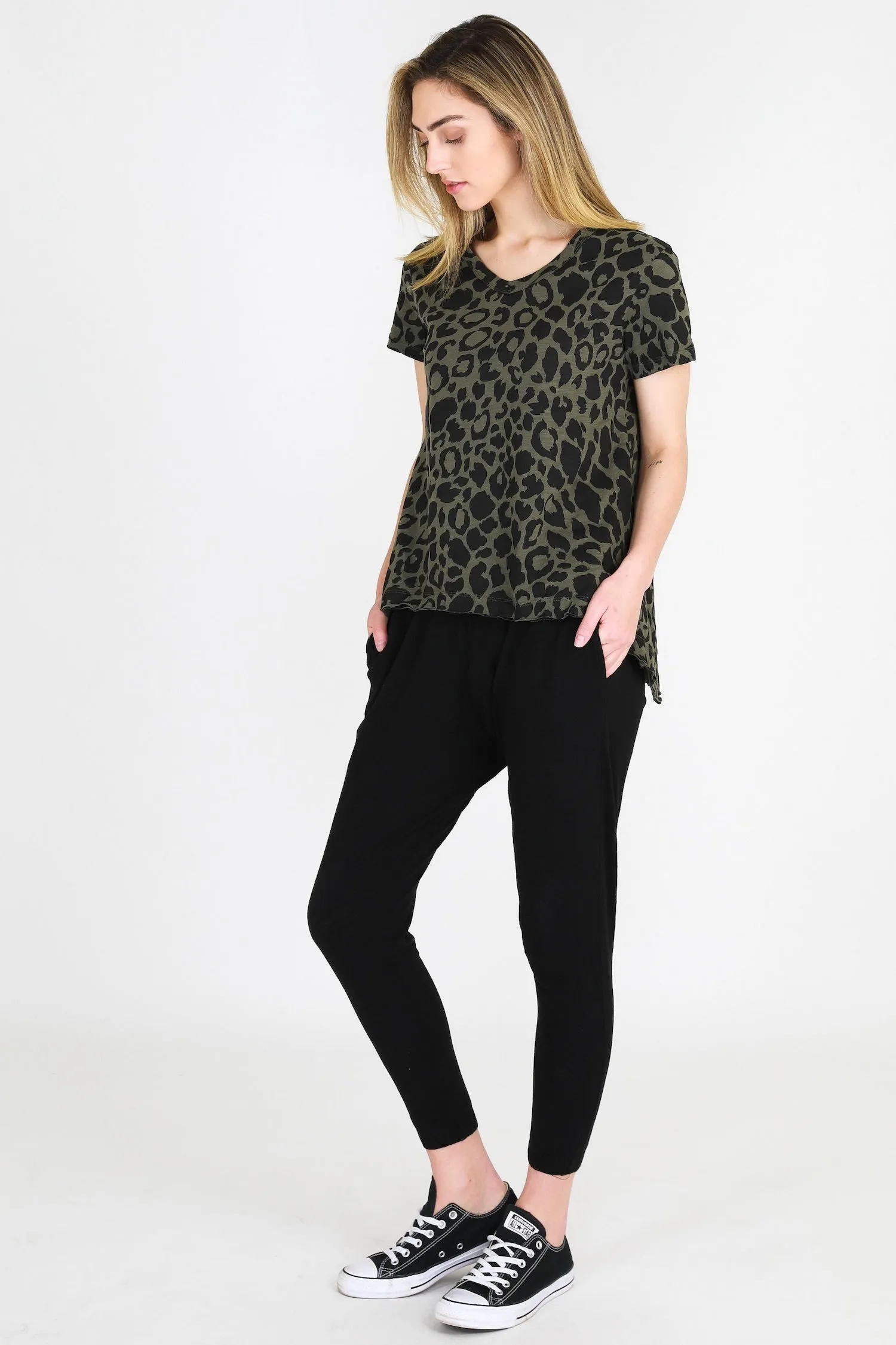 Katherine Leopard Print Short Sleeve T Shirt