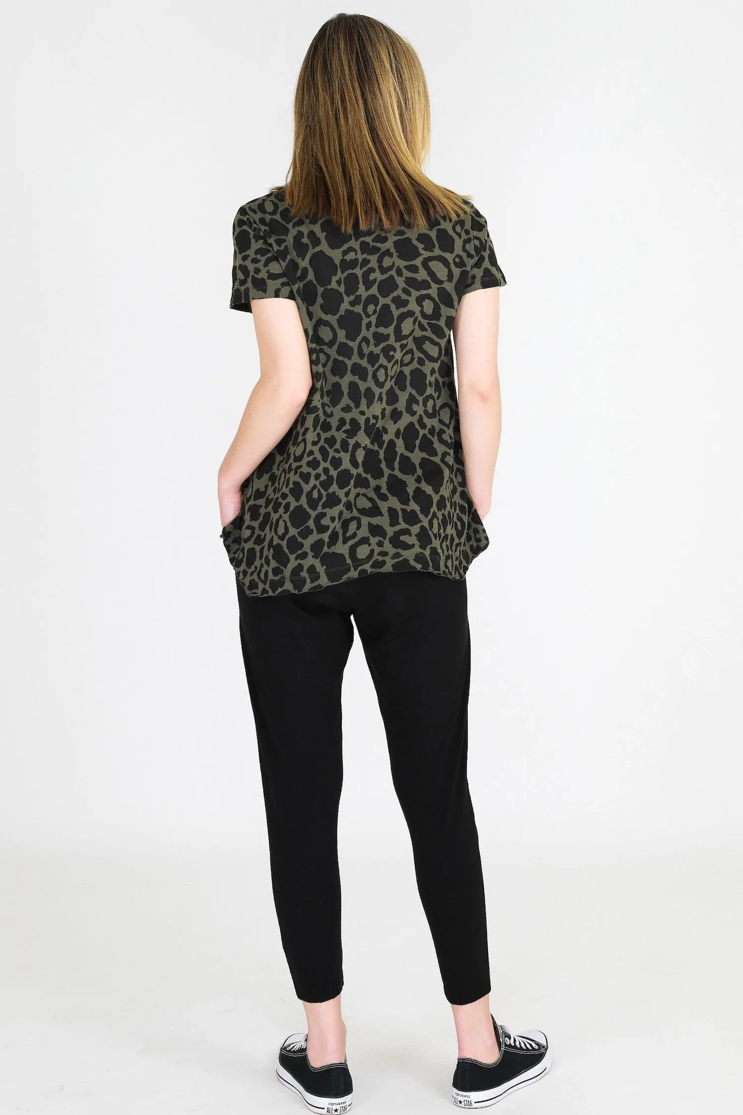 Katherine Leopard Print Short Sleeve T Shirt