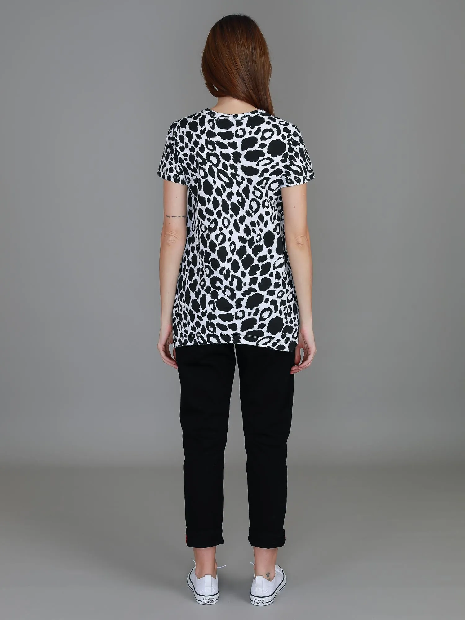 Katherine Leopard Print Short Sleeve T Shirt