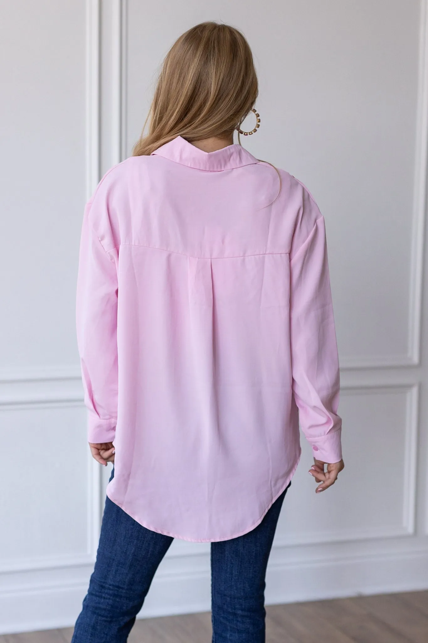 Kathryn Classic Button-Up, Light Pink