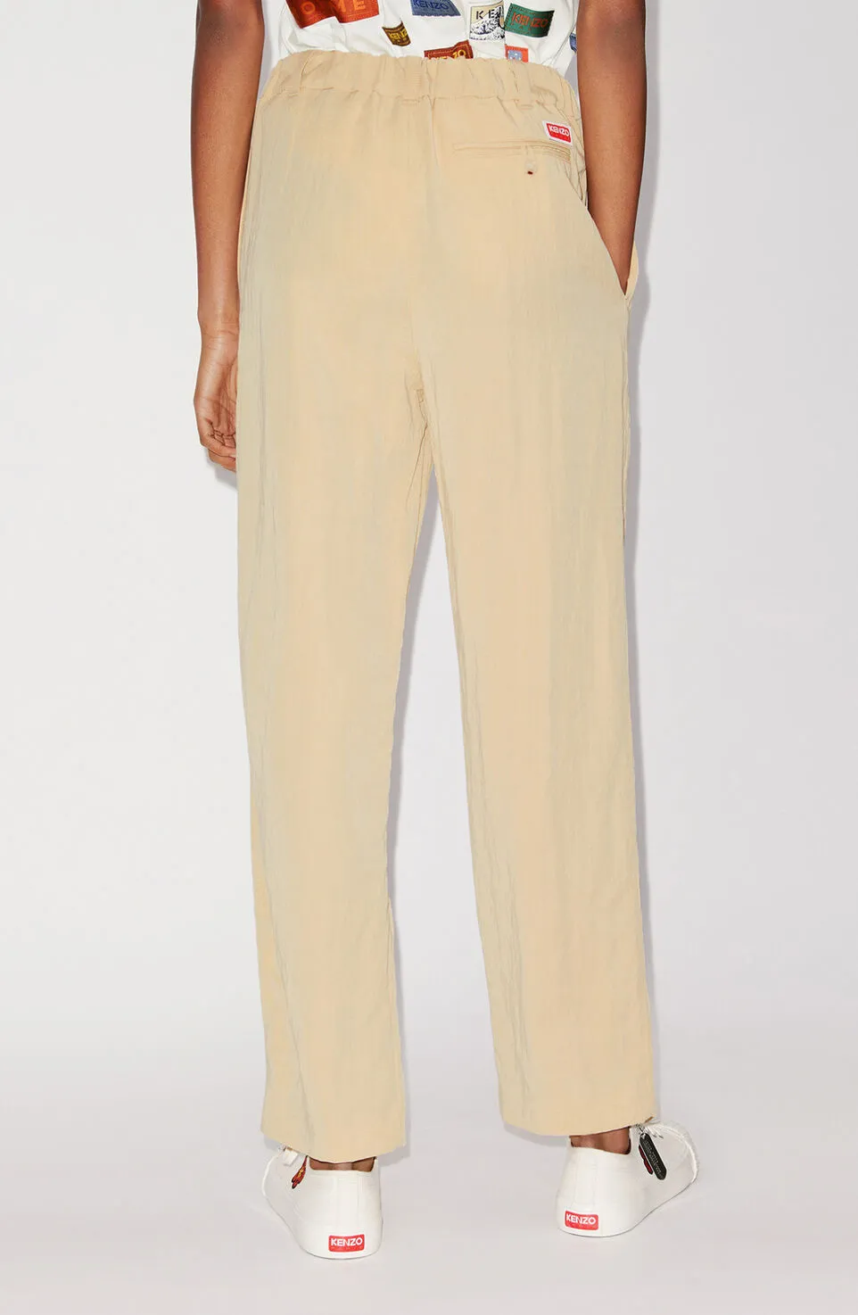 Kenzo Women Tailored Elasticated Trousers Beige