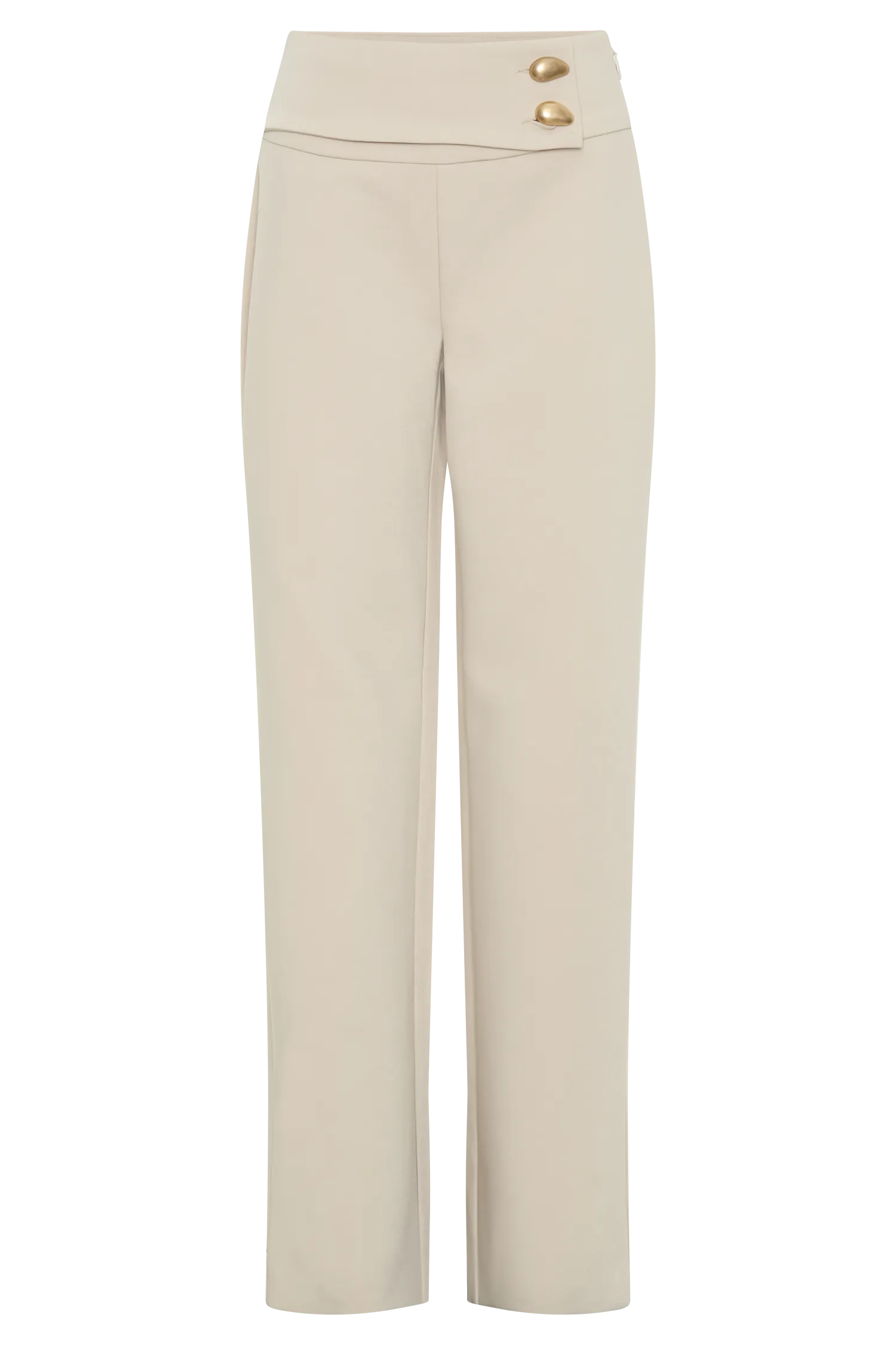 Lindie Straight Leg Suiting Pants - Sand