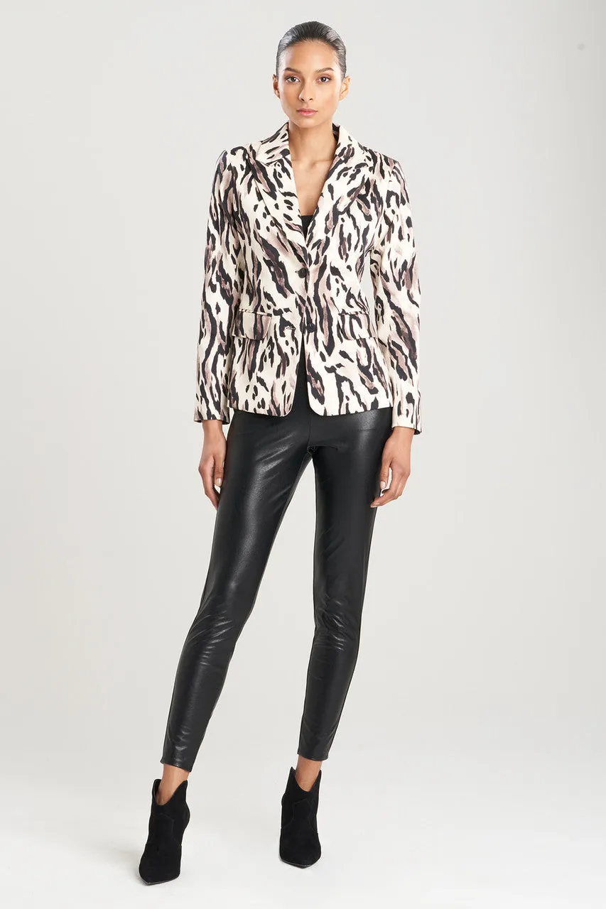 Lynx Cotton Sateen Tailored Blazer Jacket