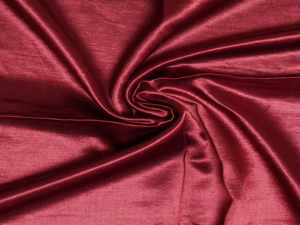 Maroon Plain Viscose Gaji Silk Fabric (Wholesale)