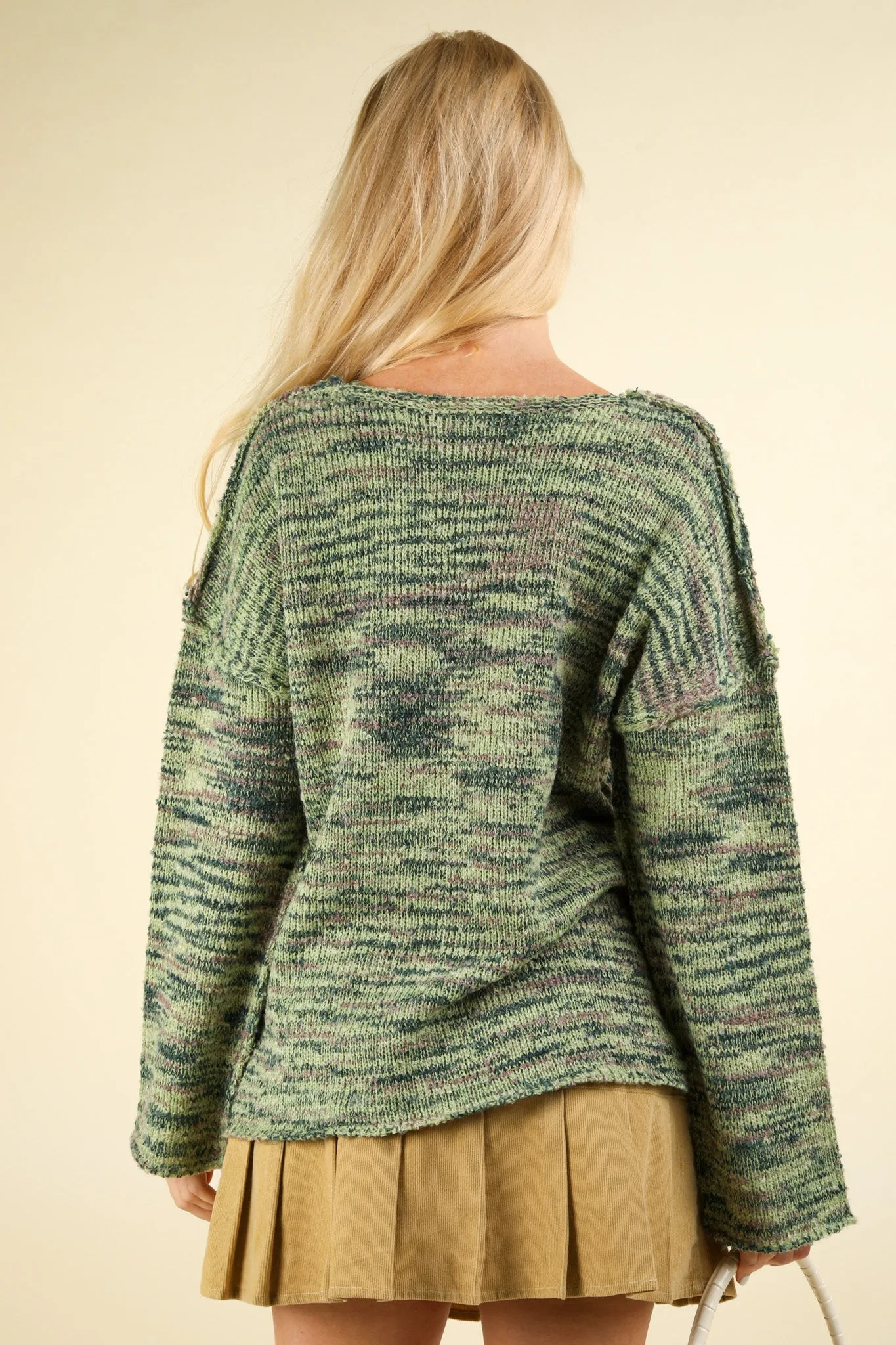 Multi Color Sweater - Green Mix