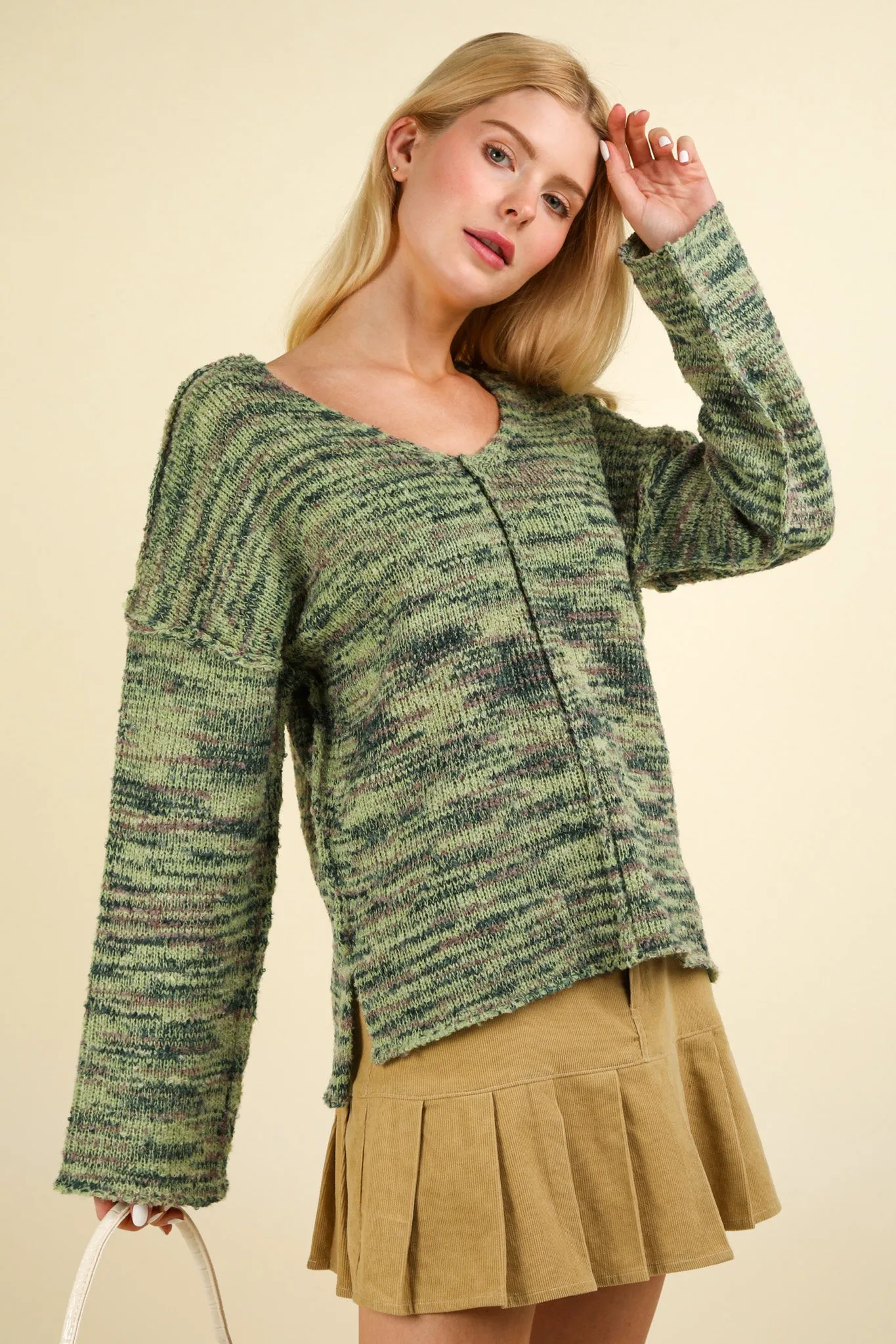 Multi Color Sweater - Green Mix