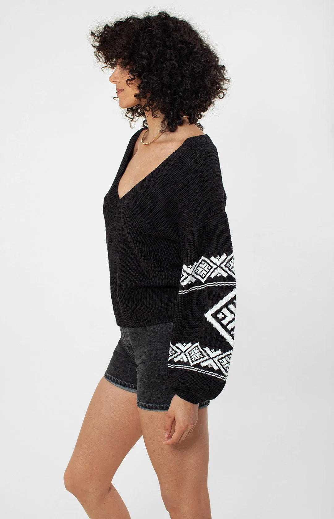 Olivia Jacquard Sweater