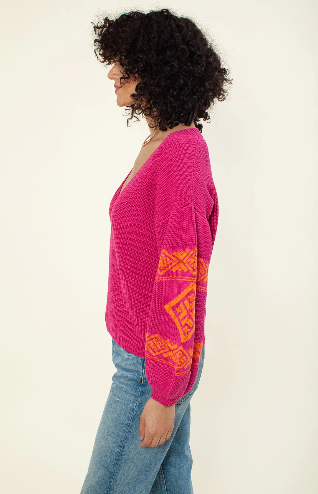 Olivia Jacquard Sweater