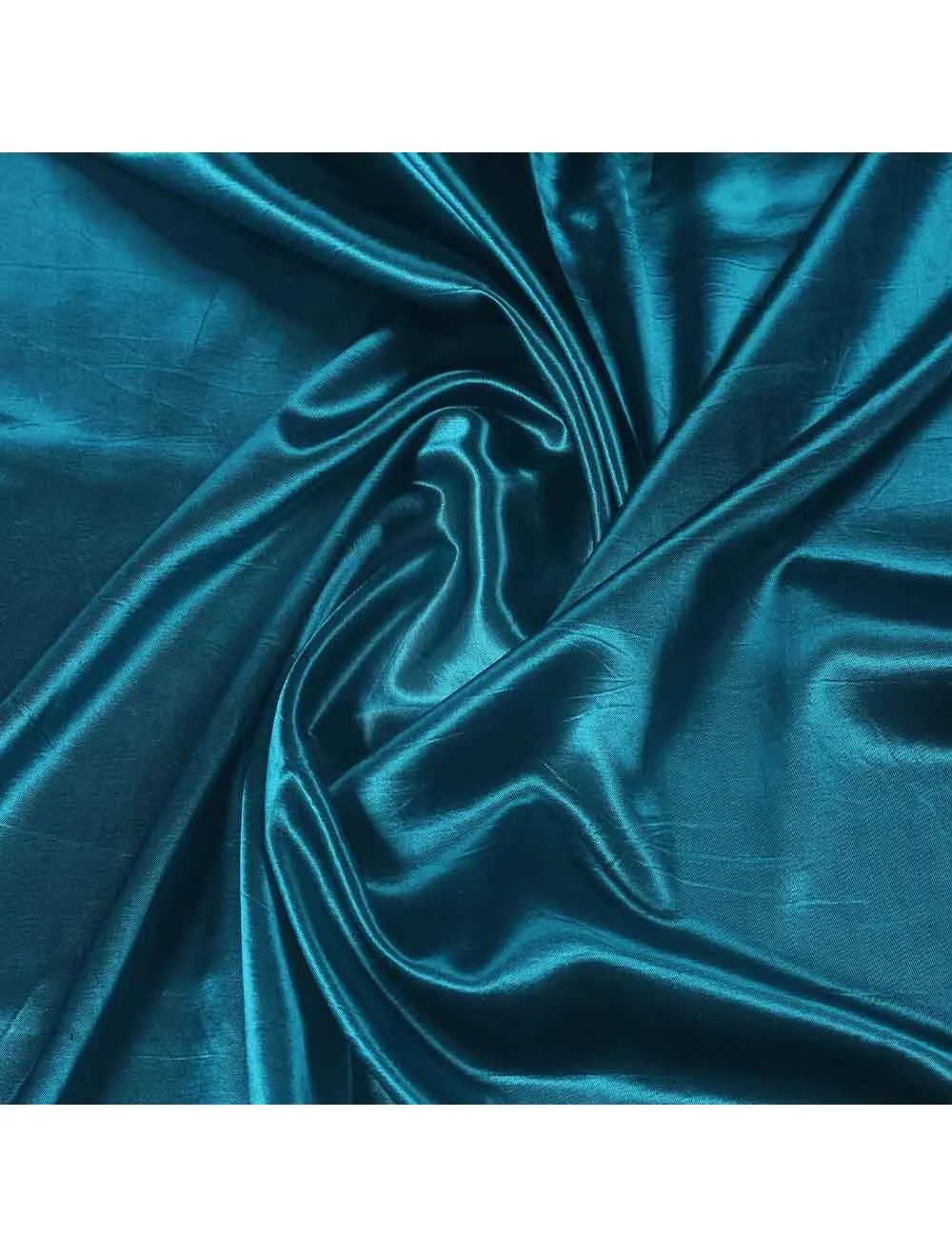 Peacock Blue Plain Viscose Gaji Silk Fabric (Wholesale)