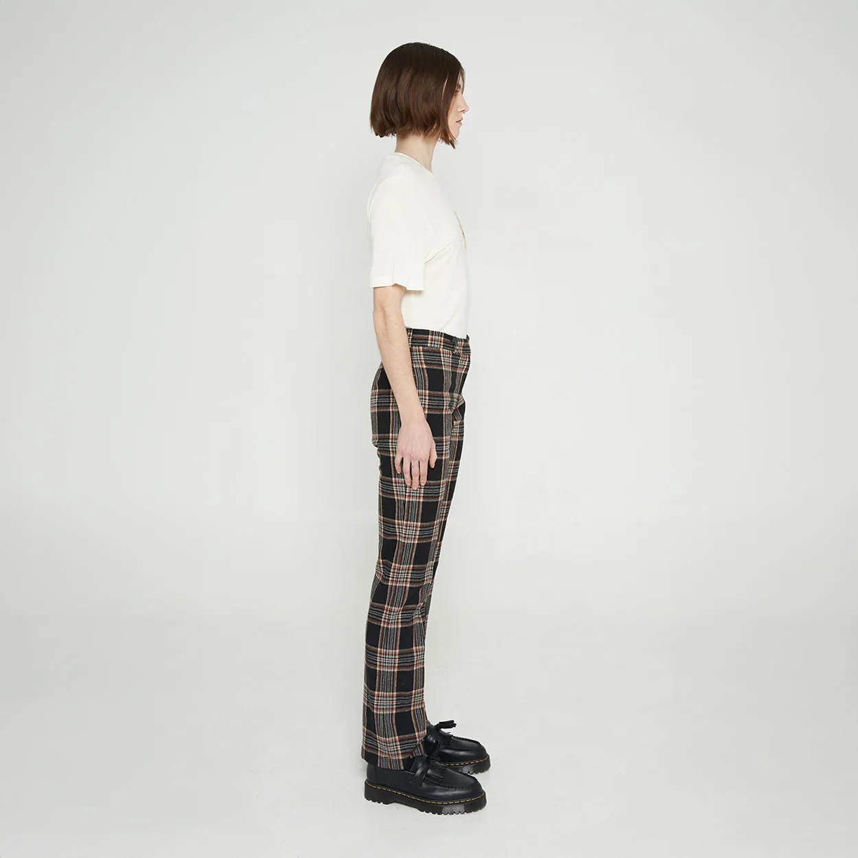 Plaid Straight Leg Pant