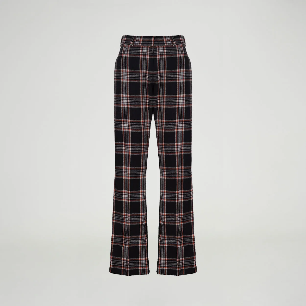 Plaid Straight Leg Pant