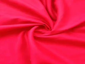 Red Plain Rose Silk Fabric