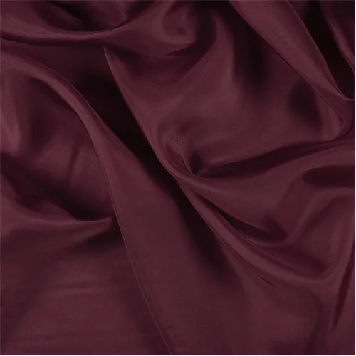 Runway Silks Dark Red Silk Crepe de Chine Fabric