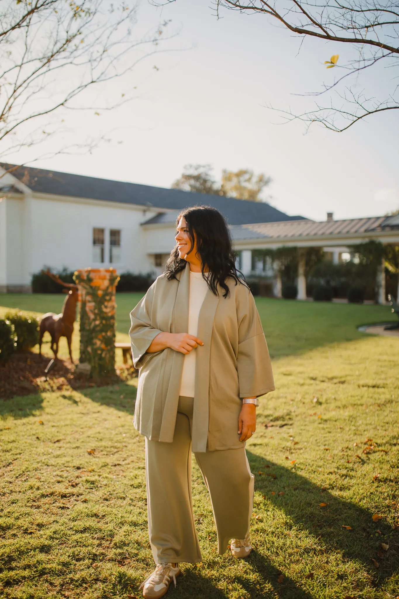 Sally Cardigan in Light olive