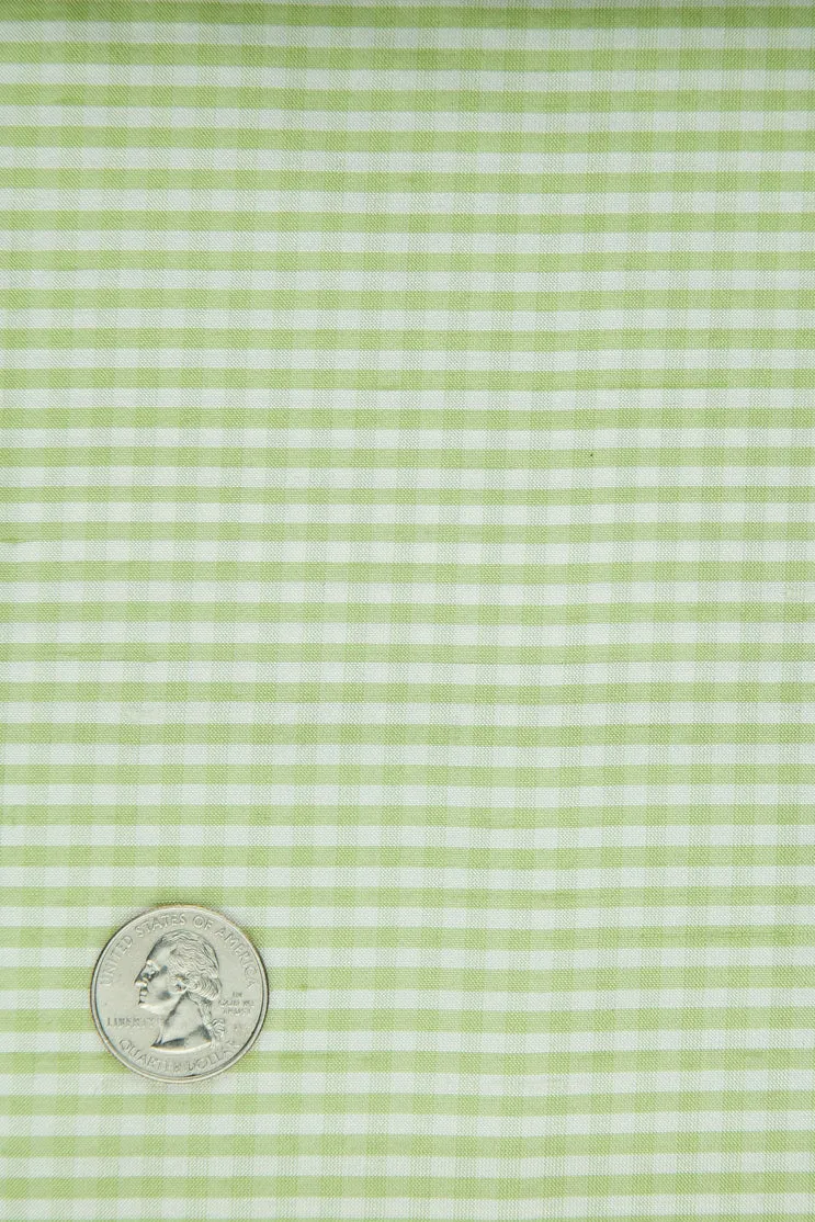 Shadow Lime Gingham Shantung 621 Fabric