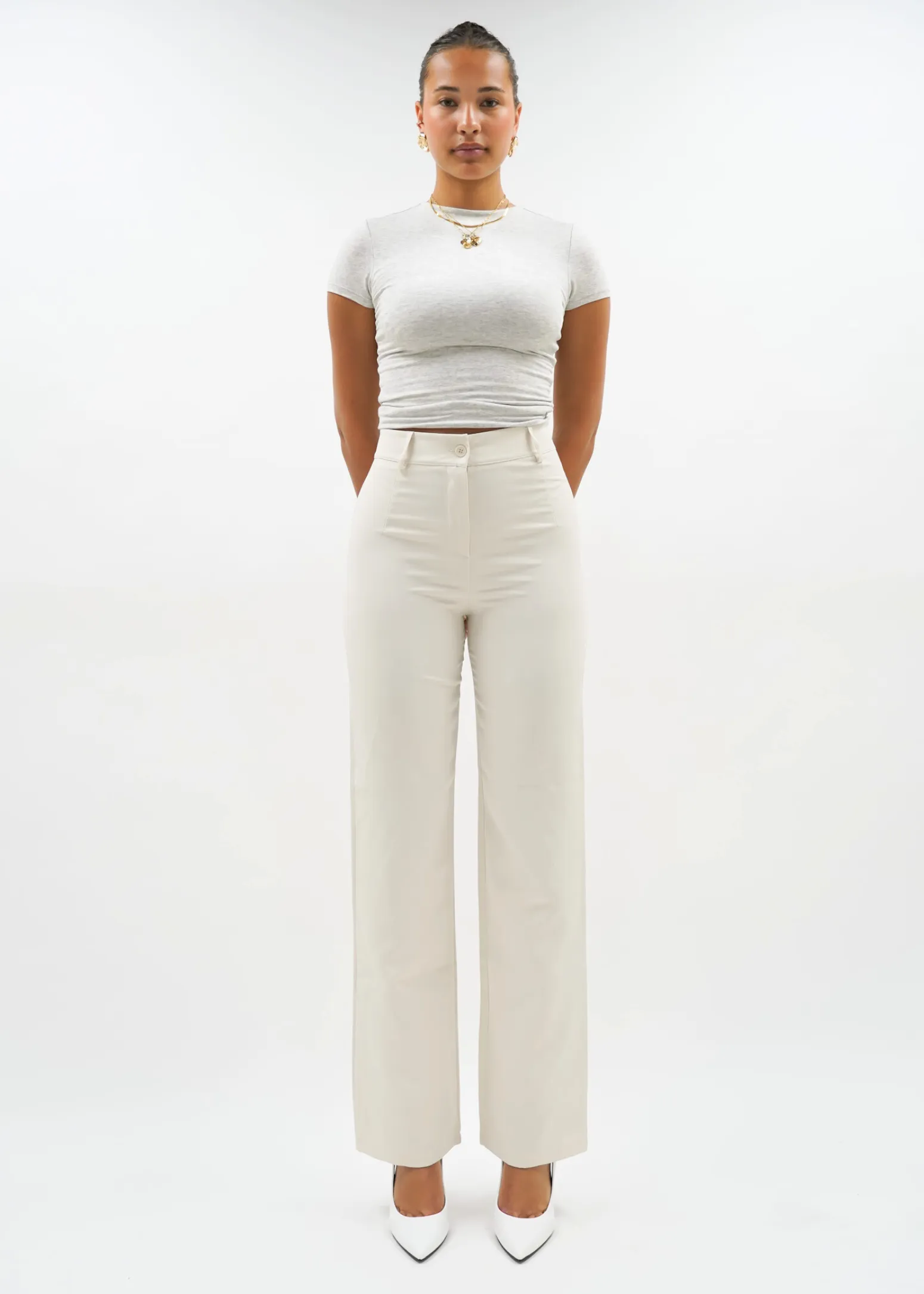 Straight leg pants classic crème (TALL)