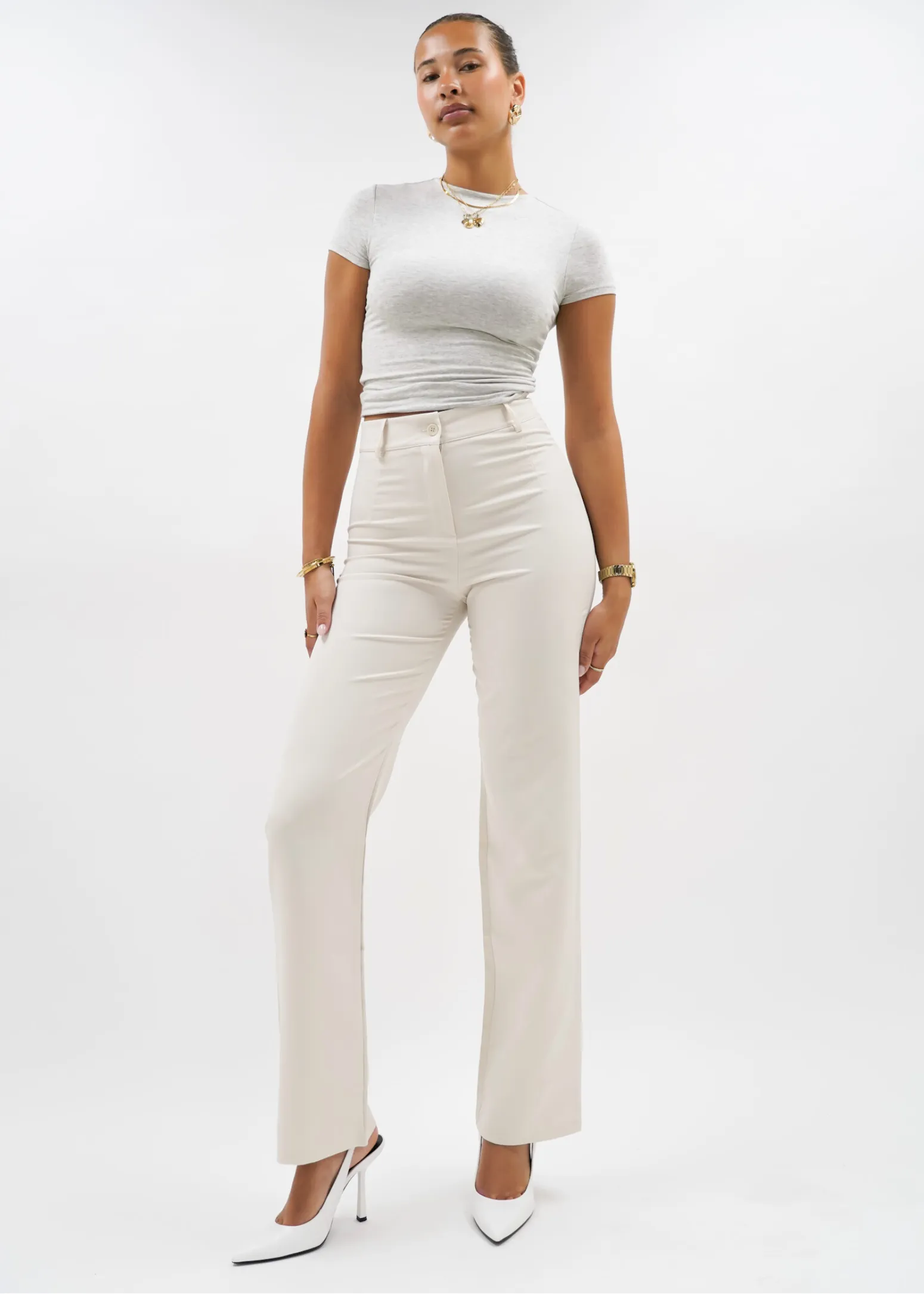 Straight leg pants classic crème (TALL)